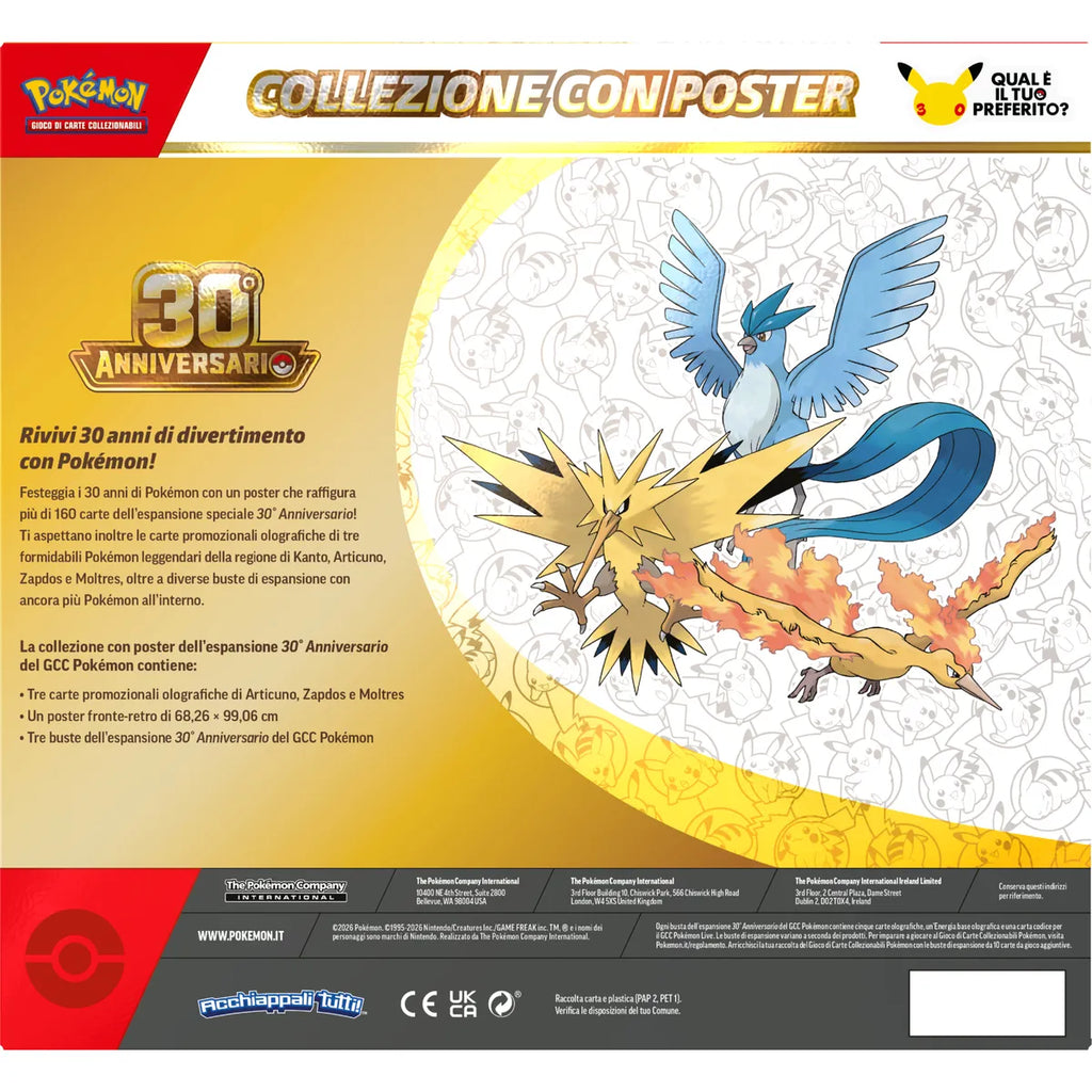 Pokémon 30° anniversario – Collezione con Poster