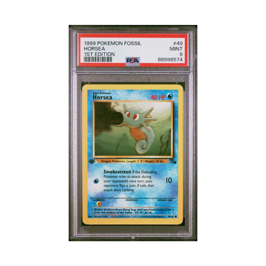Horsea - 1999 Fossil - 1st Edition PSA 9