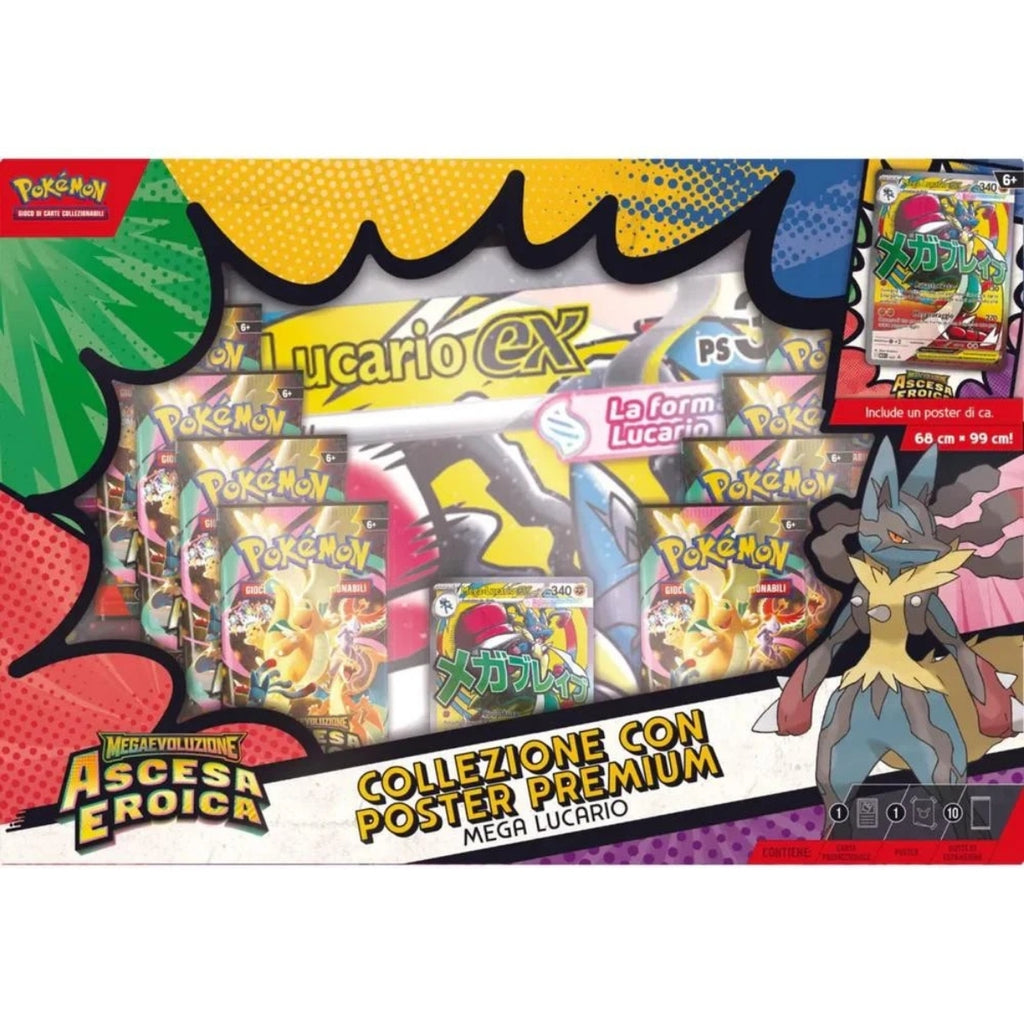 Collezione con Poster Premium Mega Lucario Ex