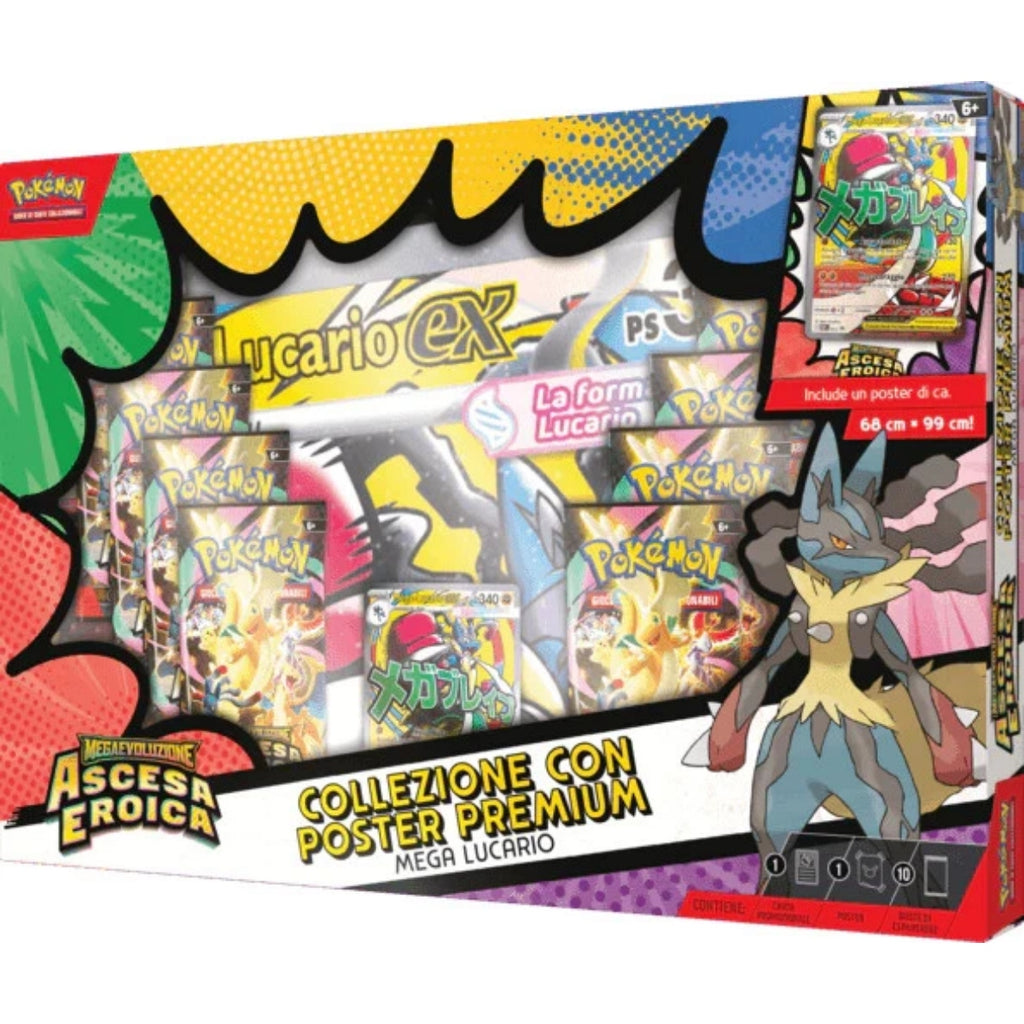Collezione con Poster Premium Mega Lucario Ex